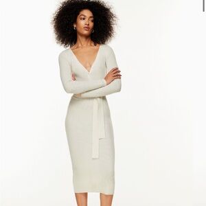 Heather grey Babaton the Group henley sweater dress S